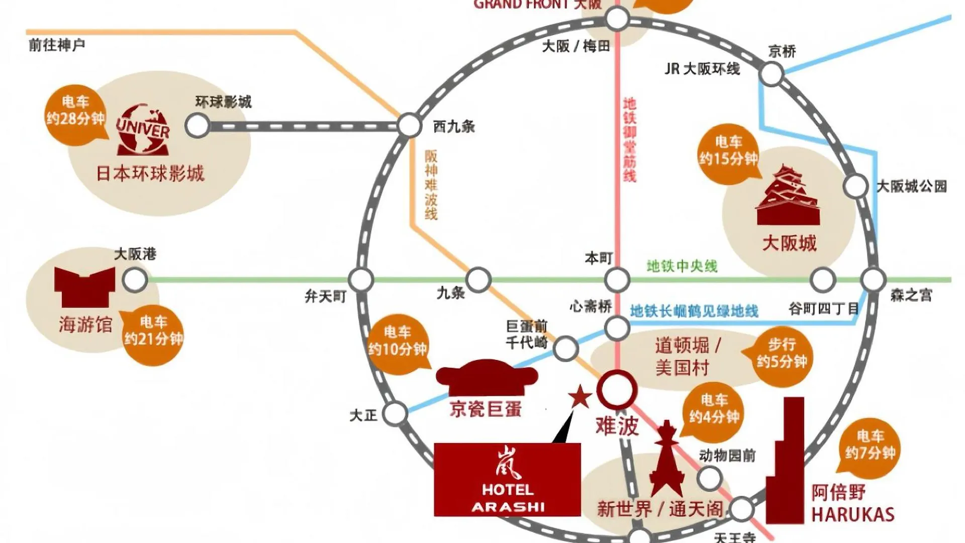 嵐 Hotel Arashi 難波店 Namba 오사카